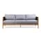Armen Living Sienna Outdoor Eucalyptus Sofa in Teak Finish with Gray Cushions LCSISOWDTK - alternate 1